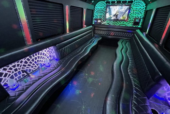 Pearland Limo Bus Interior