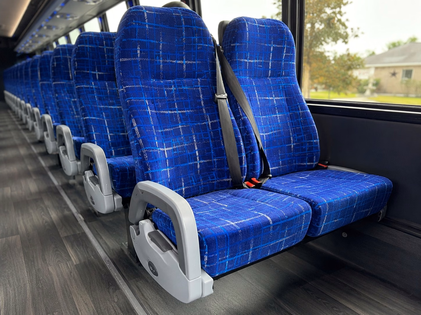 pearland charter bus rental interior